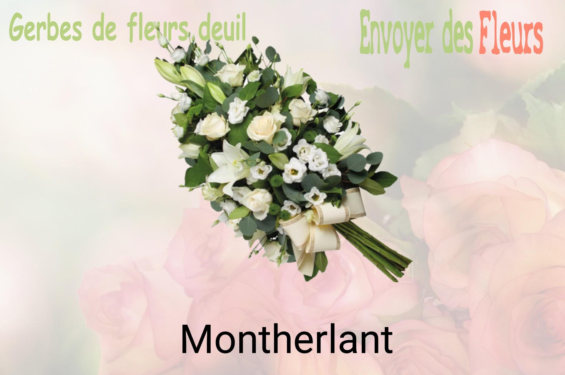 Gerbe de fleurs de deuil livrée à Montherlant
